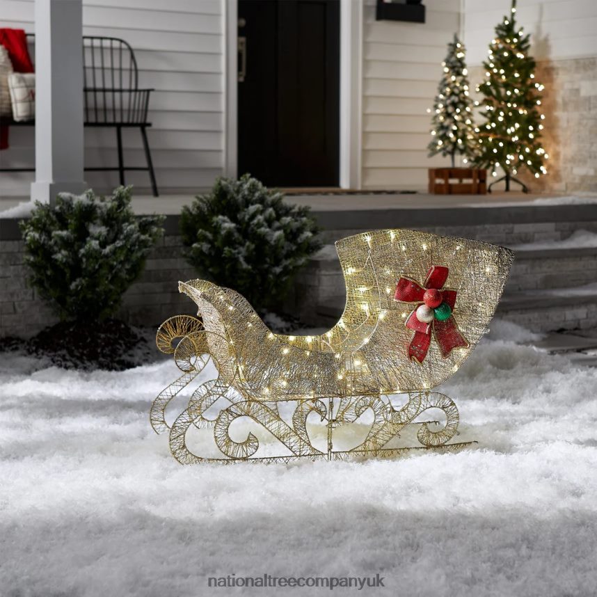 decoration | National Tree Company 38in Santas Sleigh with LED Lights F2L4F607